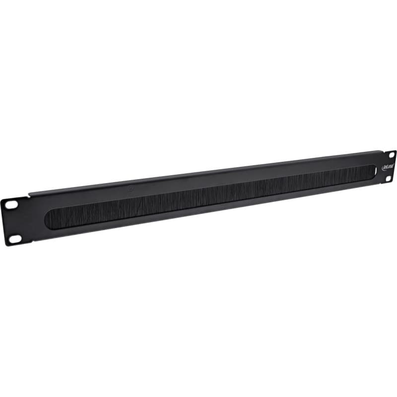 Plaque de Passage de Câble 19" InLine avec Brosse - Noir 1U