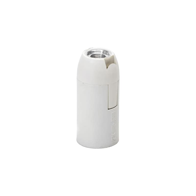 Douille E14 en Plastique Blanc avec Borne à Ressort - Support de Lampe Pratique