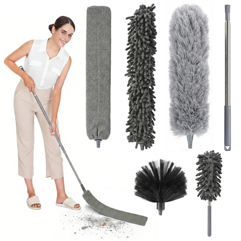 Plumeau Télescopique Carehabi - 6 Pièces pour Poussière et Plafonds
