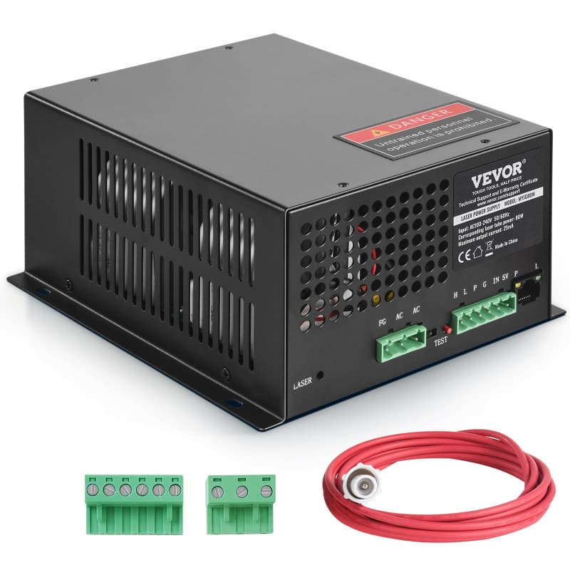 Alimentation Laser CO2 VEVOR 80W avec Protection et Refroidissement