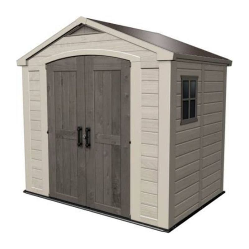 Abri de jardin KETER Factor 4.45 en résine marron - 182 x 256.6 x 243 cm