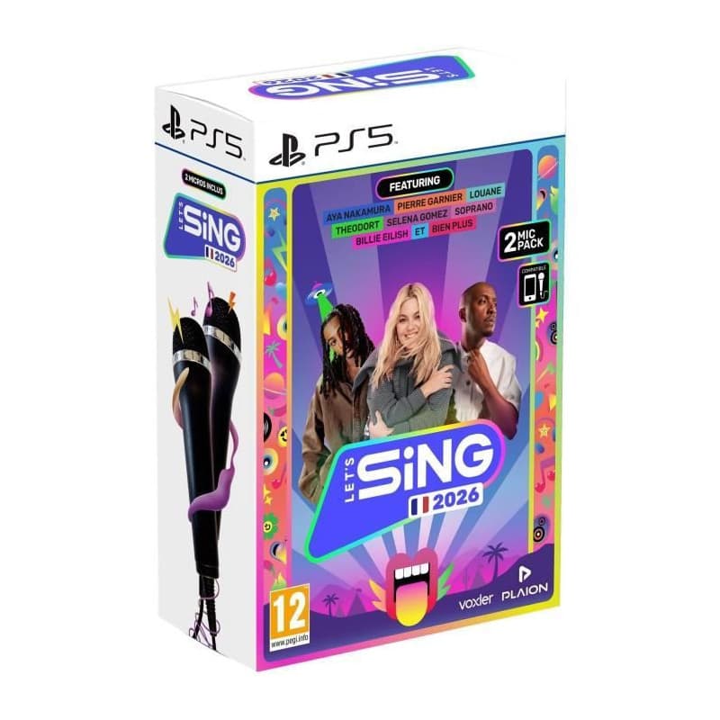 Let's Sing 2026 - Jeu de Karaoké PS5 avec 2 Micros Inclus