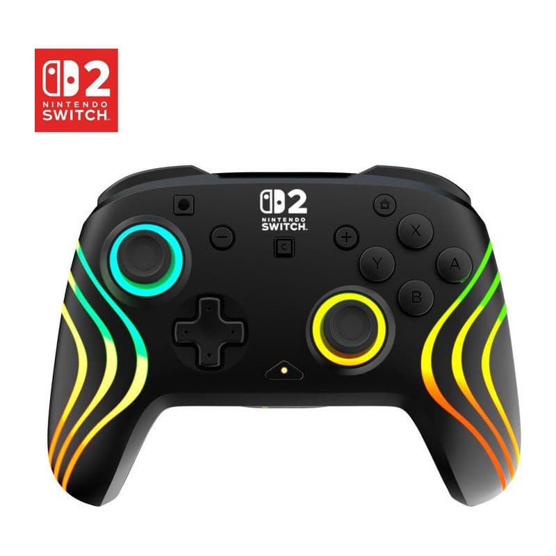 Manette sans fil Afterglow Wave pour Nintendo Switch 2 - RGB Noir