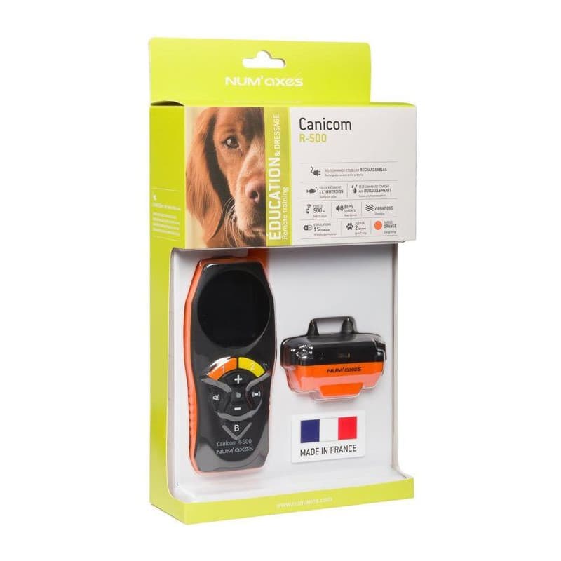 Ensemble de Dressage CANICOM R-500 pour Chien - Rechargeable - 500m - Orange
