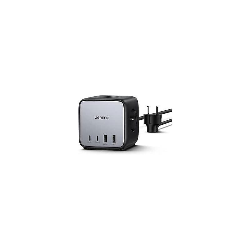Chargeur de bureau UGREEN 65W avec prises intégrées - Gris/Noir