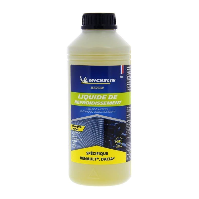 Liquide de Refroidissement Jaune MICHELIN M30 - 1L pour Renault et Dacia