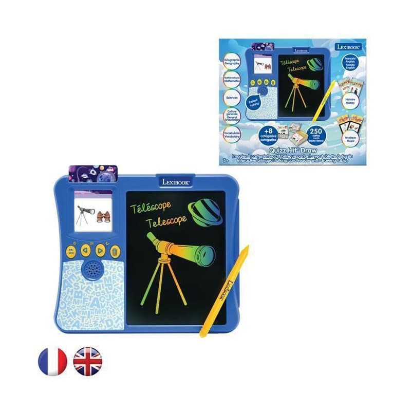 Imagier interactif bilingue LEXIBOOK avec 200 cartes éducatives