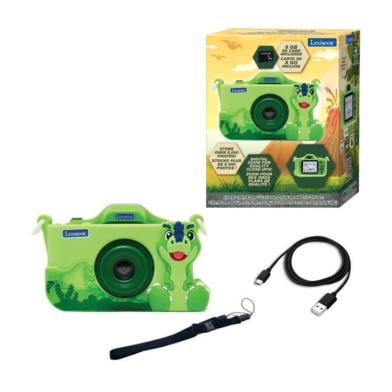 Caméra Enfant Dinosaure LEXIBOOK - Robuste et Rechargeable