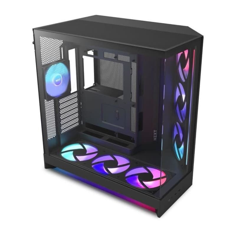 Boîtier PC NZXT H9 Flow RGB+ - Moyen-Tour avec Ventilateurs RGB