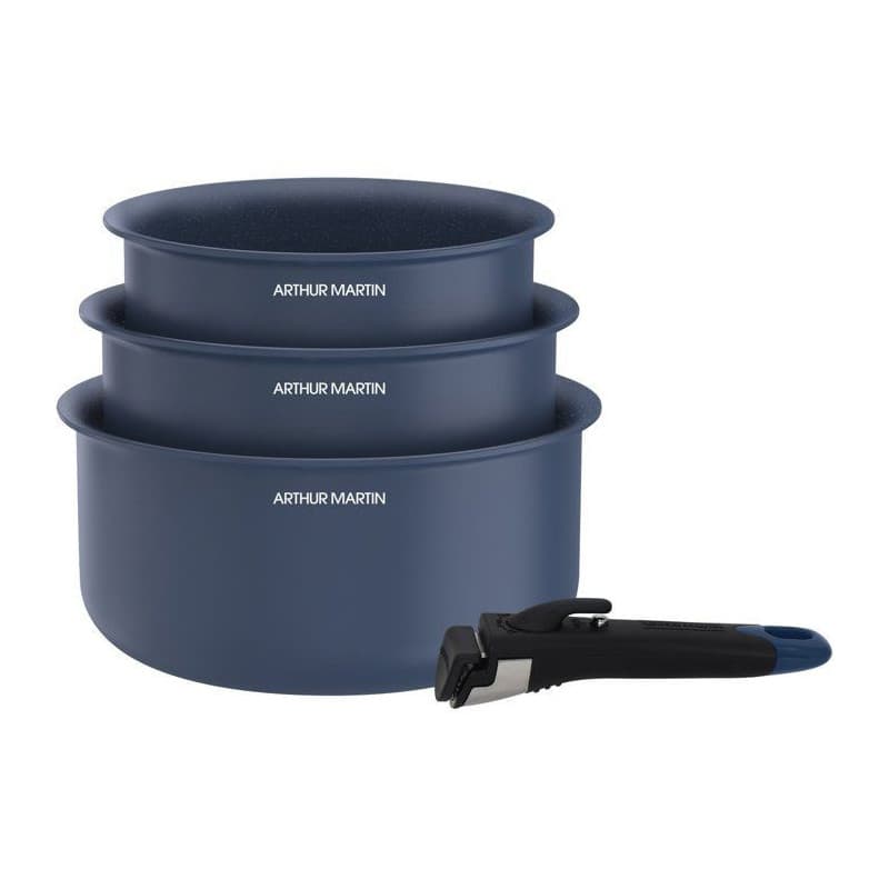 Set de 3 casseroles en céramique - Compatible tous feux - Arthur Martin