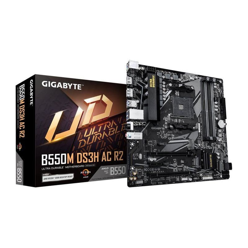Carte Mère GIGABYTE B550M DS3H AC R2 Micro-ATX avec WiFi