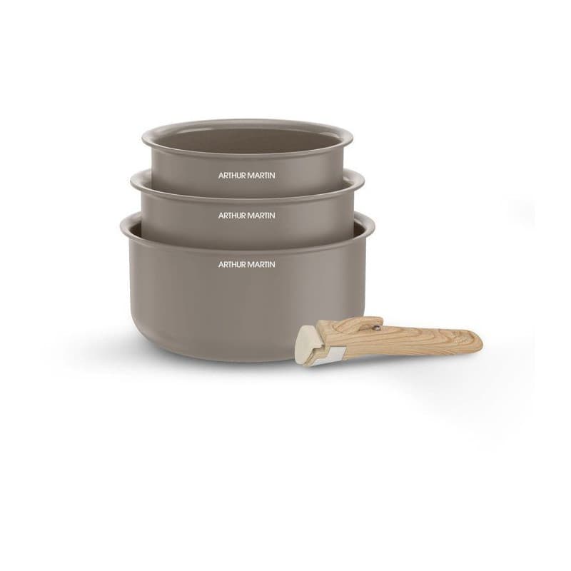 Set de 3 casseroles en céramique - Compatibles tous feux - ARTHUR MARTIN