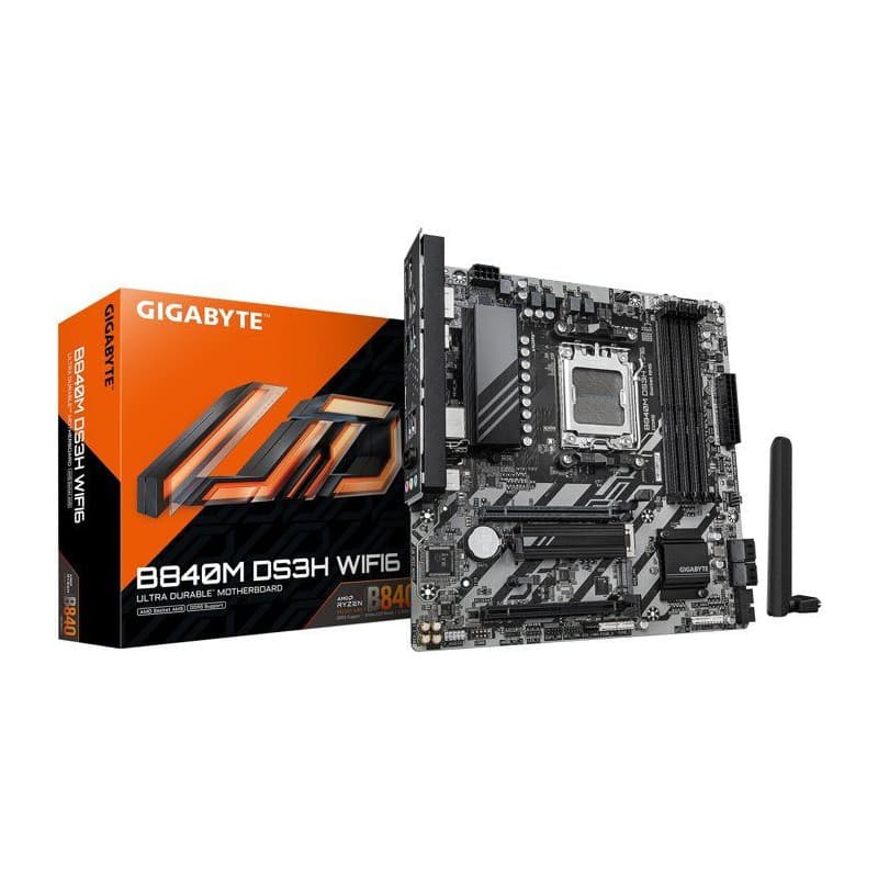 Carte Mère GIGABYTE B840M DS3H WF6 Micro-ATX avec WiFi 6