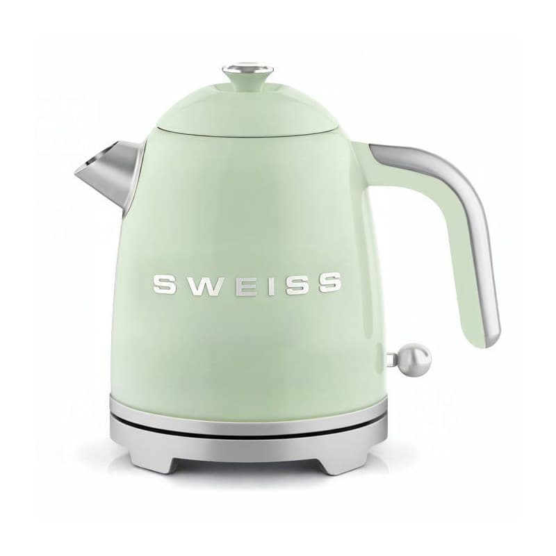 Bouilloire Électrique Vintage KTS7 1000W 1L - SWEISS - Vert Élégant