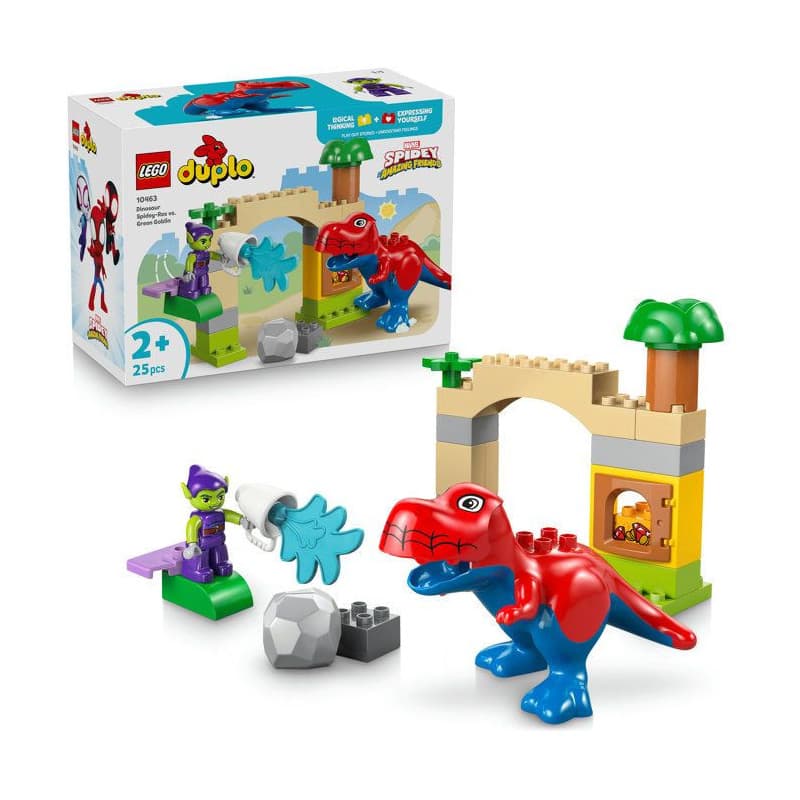 LEGO DUPLO Spidey-Rex contre le Bouffon Vert - Jeu de Construction