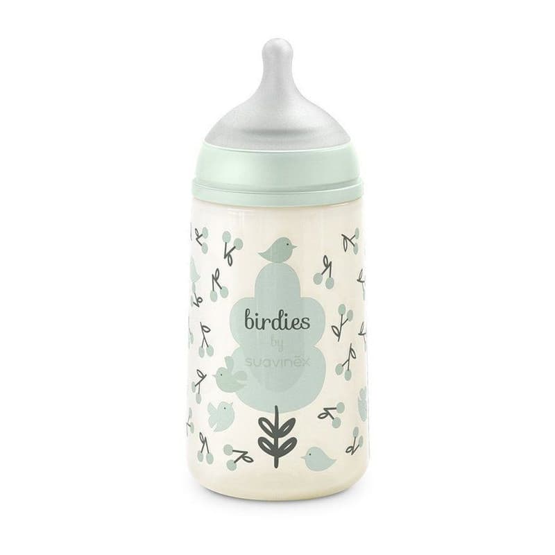 Biberon Suavinex Birdies 270 ml avec Tétine SX Pro M - Vert