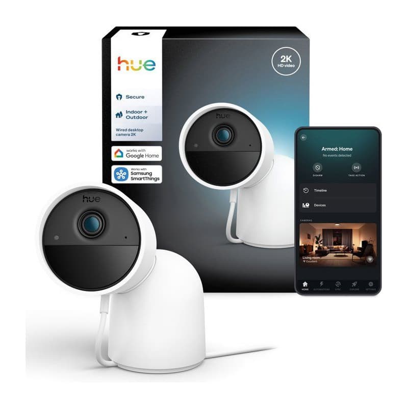 Caméra de Surveillance Connectée Philips Hue - Extérieure, Filaire, Vision Nocturne 2K