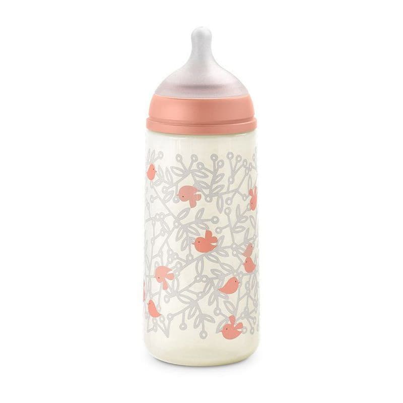 Biberon Suavinex Birdies 360 ml avec Tétine SX Pro - Rose