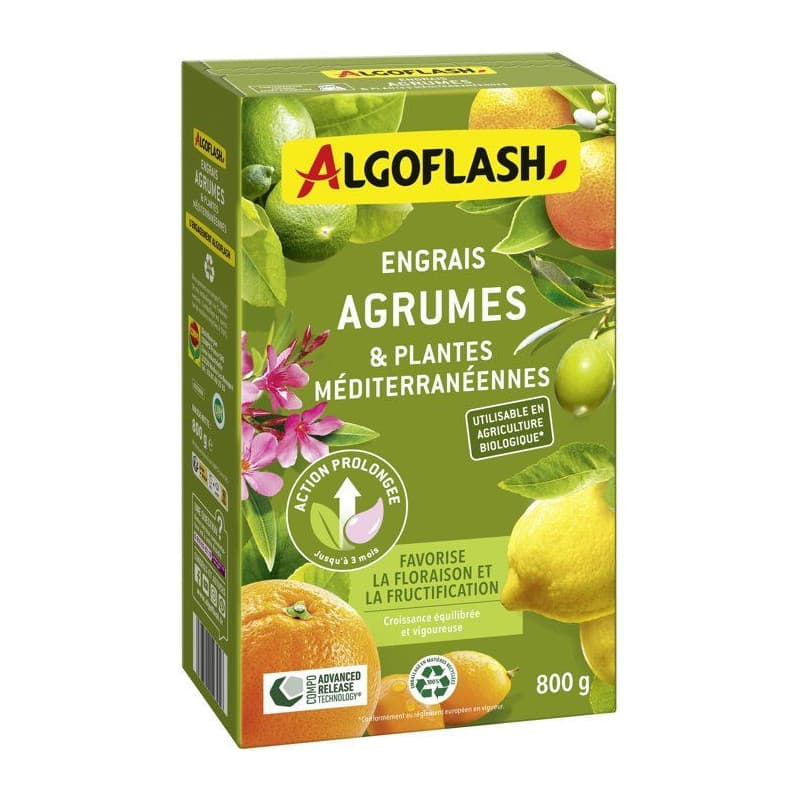 Engrais Spécial Agrumes ALGOFLASH - 800 g pour un Jardin Épanoui