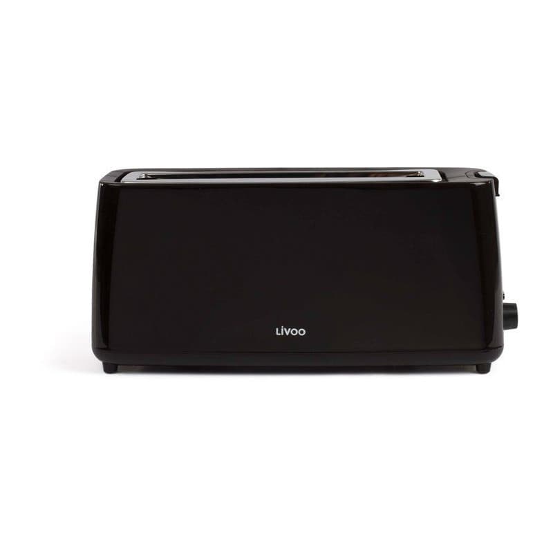 Grille-pain Long Fente Noir LIVOO DOD168N - 900W avec Thermostat Réglable