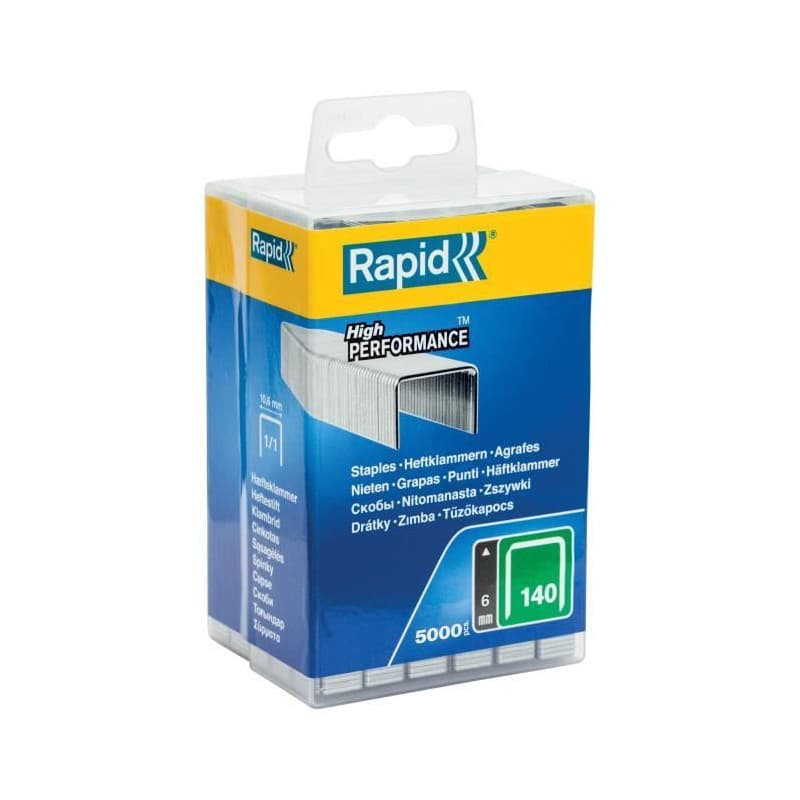 Agrafes en fil plat RAPID N°140 - Boîte de 5000 pour bricolage et isolation