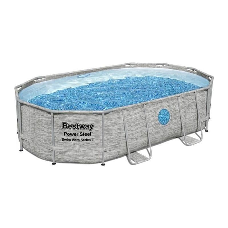 Kit Piscine Hors Sol Tubulaire BESTWAY Power Steel - Ovale 488 x 305 x 107 cm