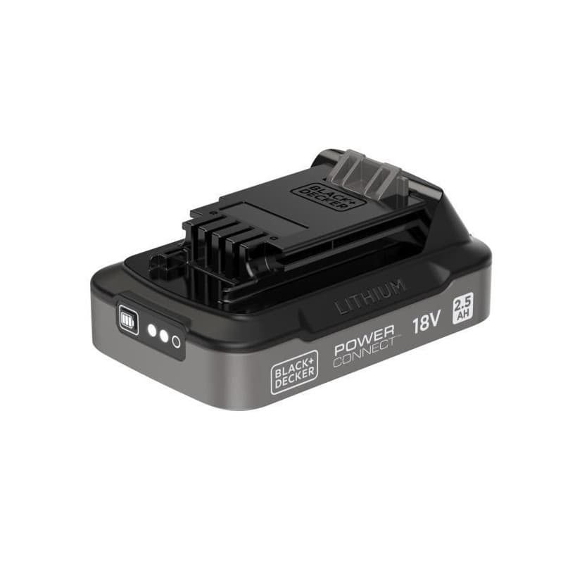 Batterie Lithium 18V 2,5Ah avec Indice de Charge - BLACK+DECKER