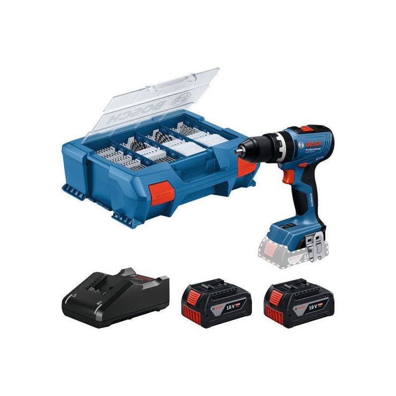 Perceuse à percussion sans fil Bosch GSB 18V-65 avec 2 batteries et chargeur