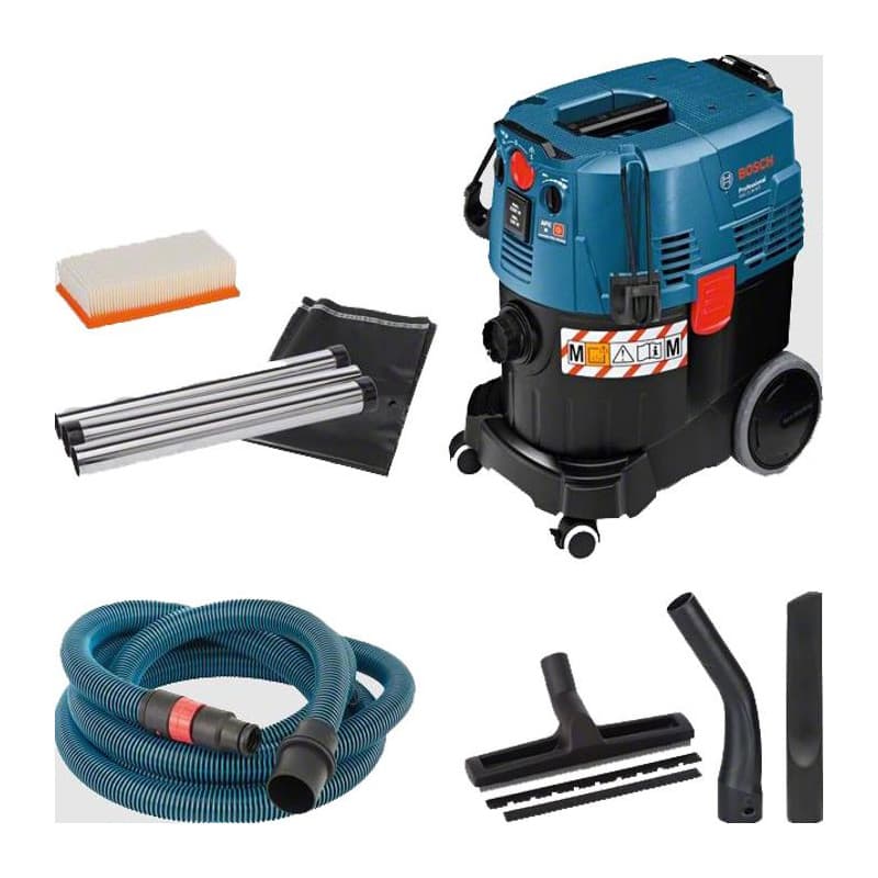 Aspirateur industriel polyvalent Bosch 1380W avec nettoyage automatique