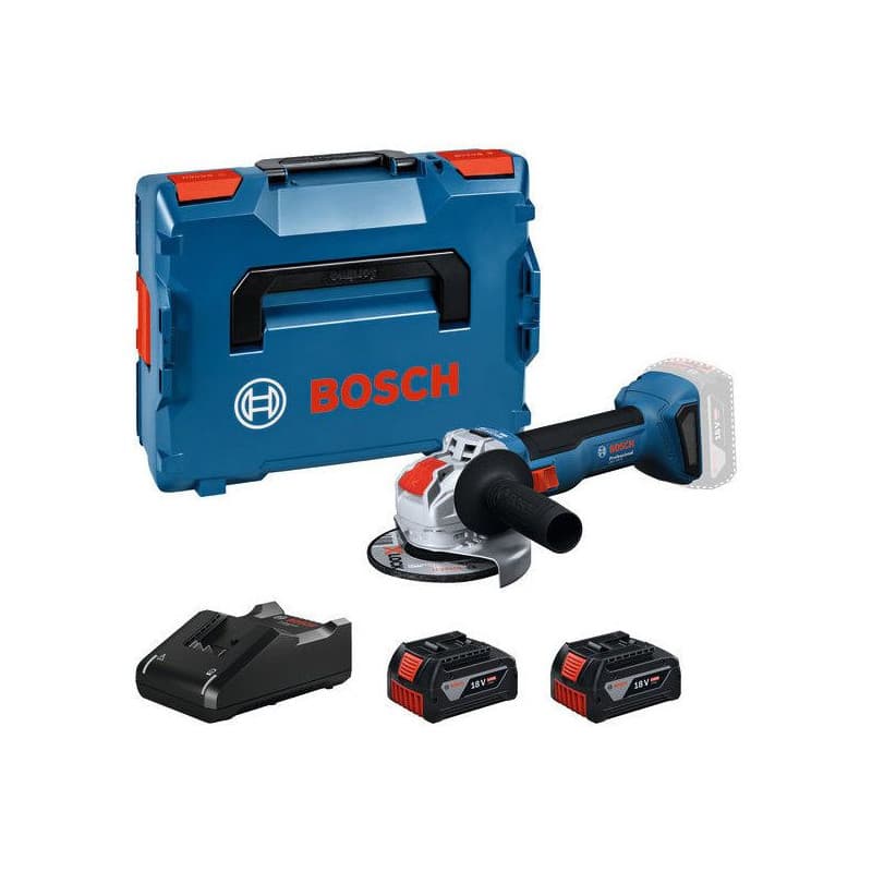 Meuleuse angulaire sans fil BOSCH PROFESSIONAL GWX 18V-8 avec 2 batteries GBA 4,0Ah