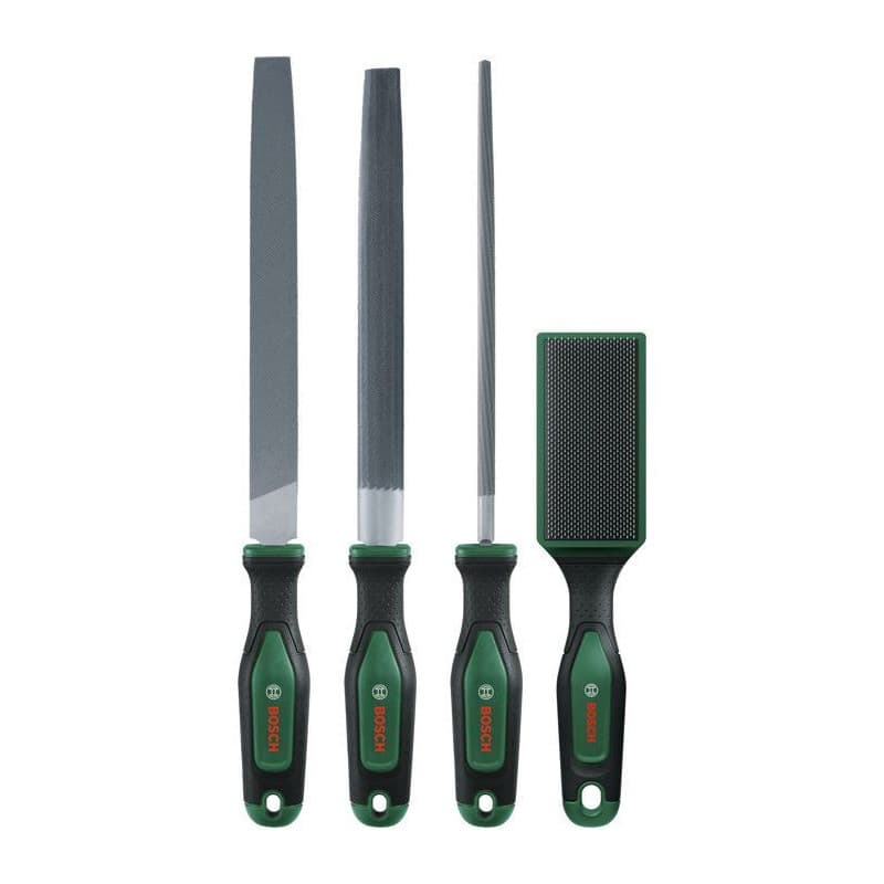 Set de limes à métaux Bosch 200 mm avec brosse - 4 pièces