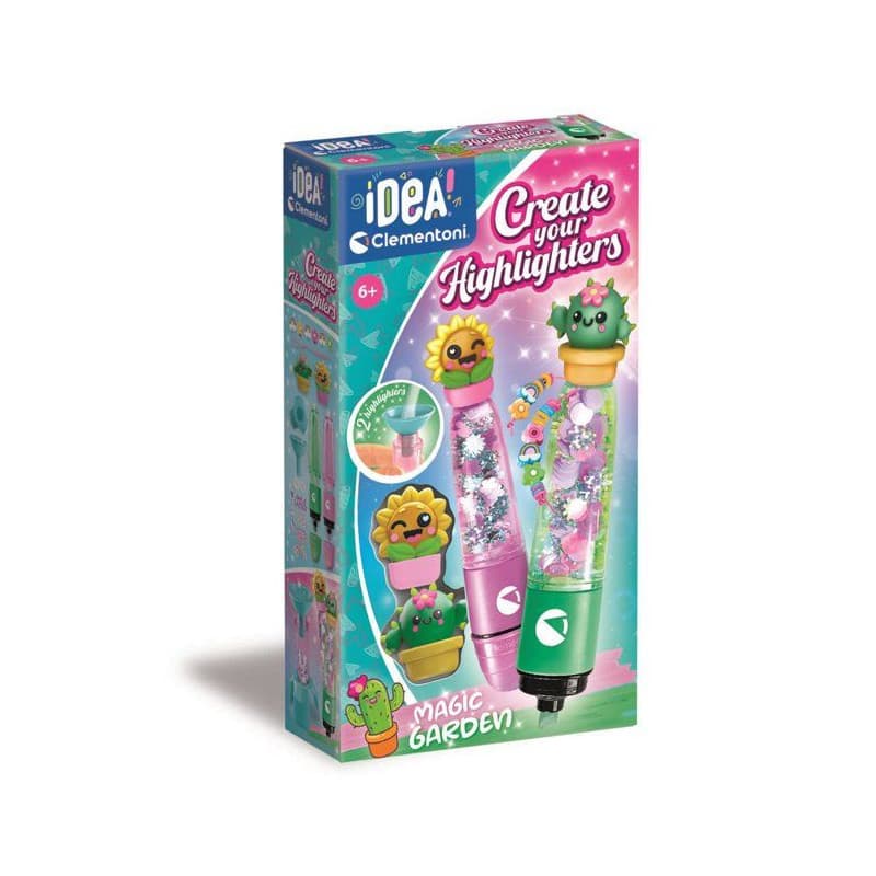 Coffret Créatif CLEMENTONI - Crée tes Surligneurs Fluo Garden