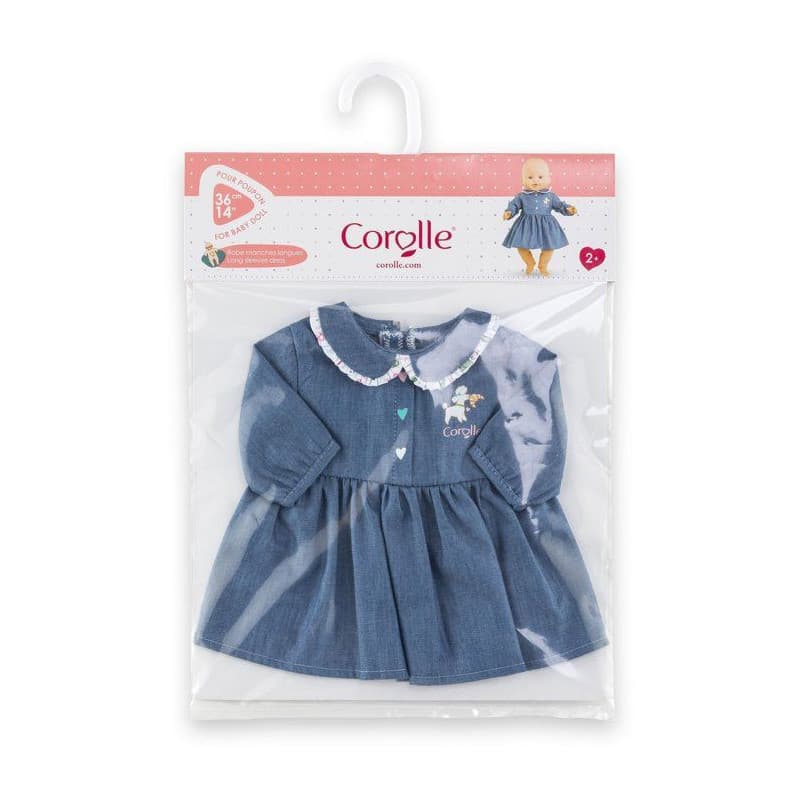 Robe Week-end à Paris pour Poupon Corolle - 36 cm - Imitation Denim