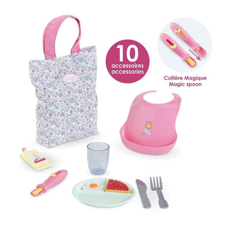 Grand Coffret Repas Floral pour Poupon Corolle 36/42 cm