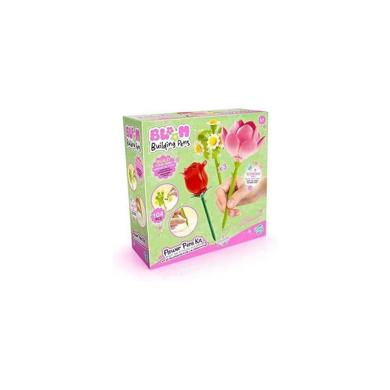 Pack de 3 Stylos Fleur à Construire - Rose, Lotus et Marguerite