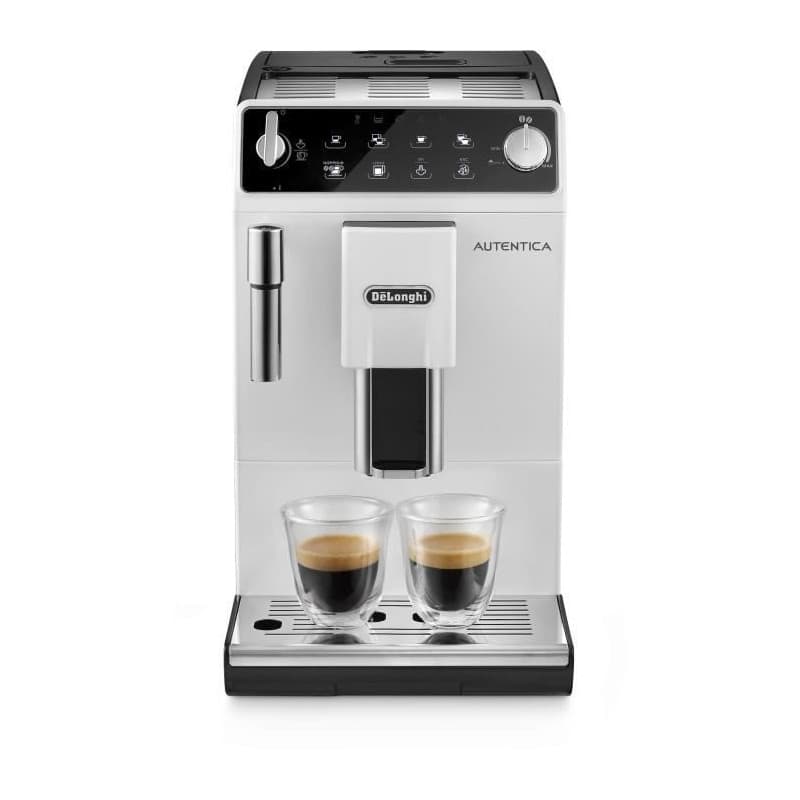 De'Longhi Autentica ETAM 29.513.WB - Machine à café automatique avec buse vapeur Cappuccino 15 bar - Blanc
