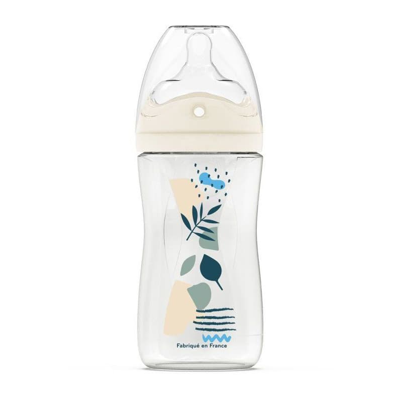 Biberon anti-colique DODIE 270 ml avec tétine biomimétique - Bleu