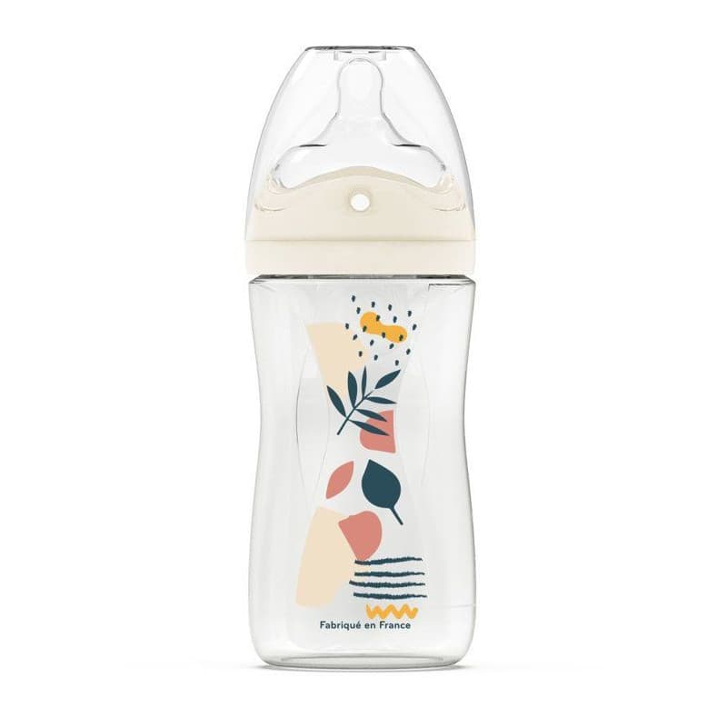Biberon Anti-Colique DODIE 270 ml avec Tétine Biomimétique - Rose - 3+ Mois