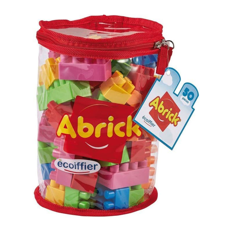 Sac Tube de Briques Abrick - 50 Pièces Colorées pour Petits Constructeurs