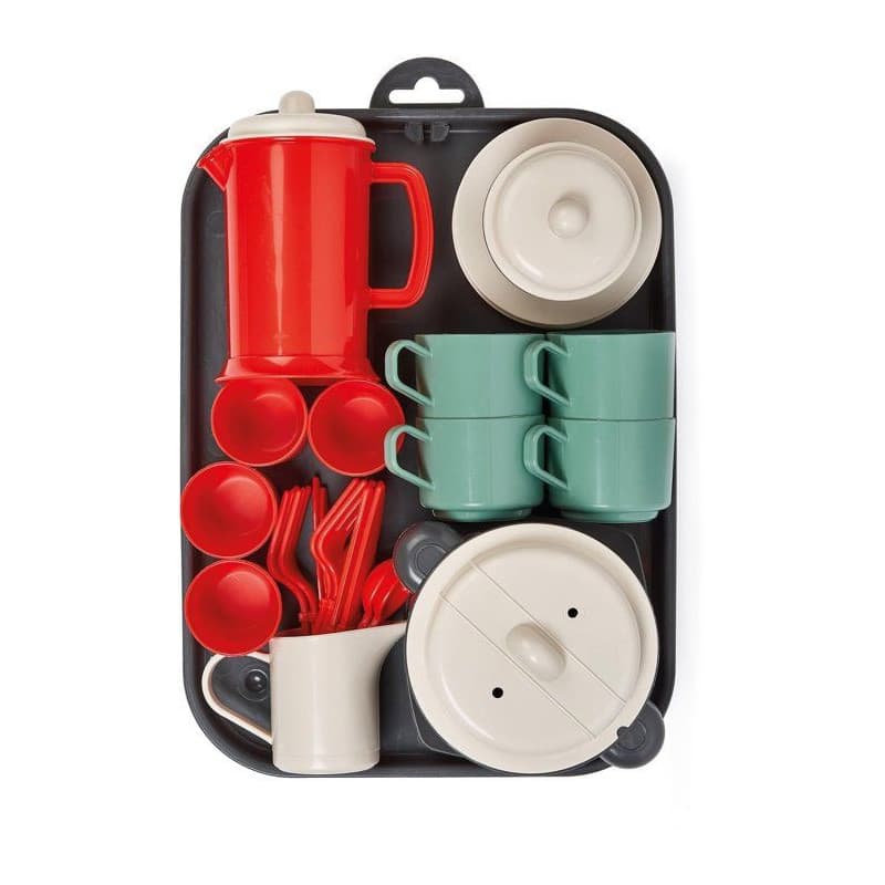 Plateau Dinette Garni ECOIFFIER - 26,5 cm pour Petits Chefs