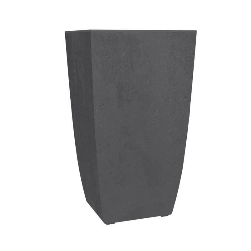 Pot de Fleurs Carré Haut Diva Basalt - 42 L - Gris Anthracite
