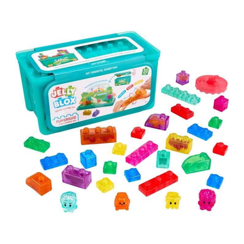 Coffret de Construction Jelly Blox - 24 Briques Souples pour Enfants