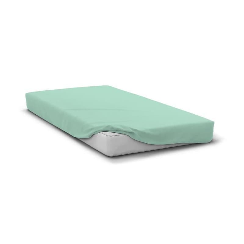 Drap Housse Microfibre 180x200 cm - Vert d'eau - HOME LINGE PASSION