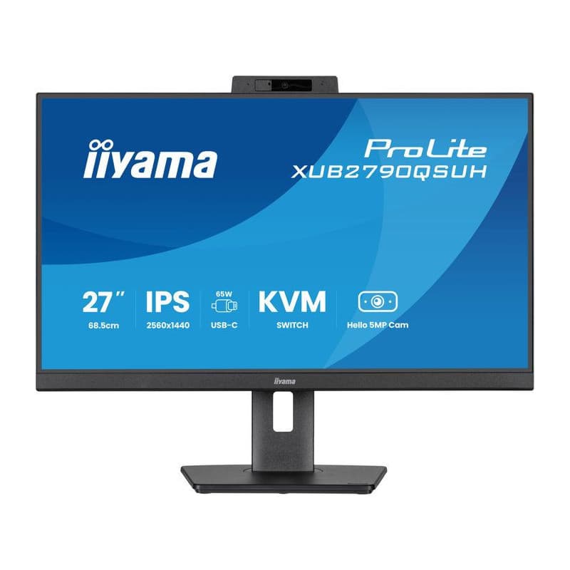 Moniteur IIYAMA 27" QHD IPS 100Hz avec Webcam et Pied Réglable