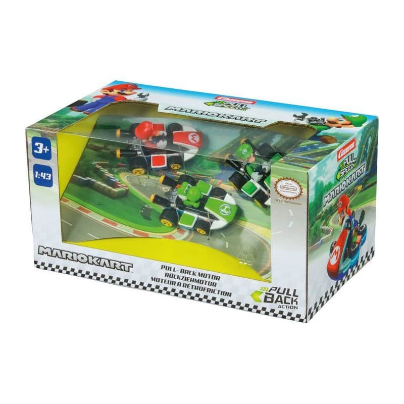 Pack de 3 voitures à friction Mario Kart - CARRERA Pull & Speed - Échelle 1:43