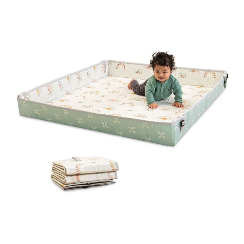 Tapis d'éveil géant pliable Arc-en-ciel pour bébé - INFANTINO