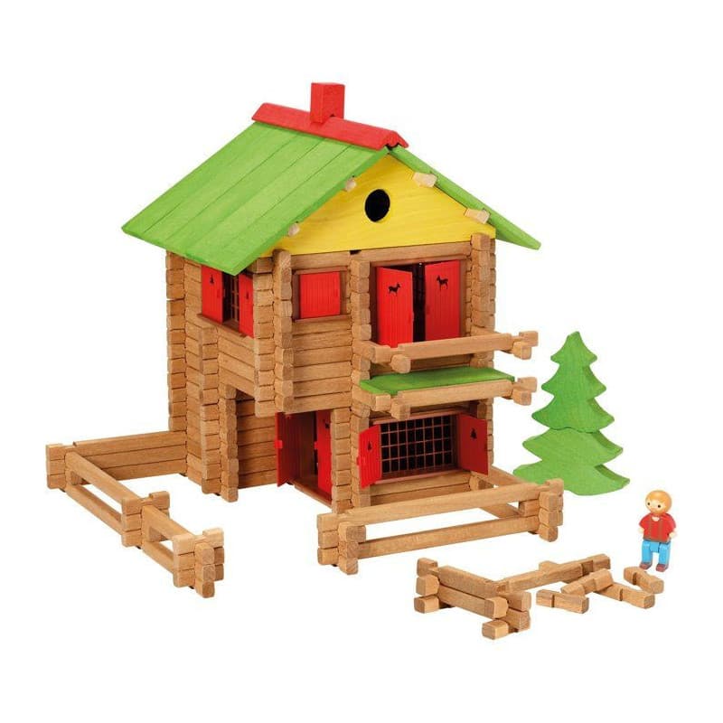 Coffret de Construction en Bois Jeujura - Mon Chalet - 225 Pièces