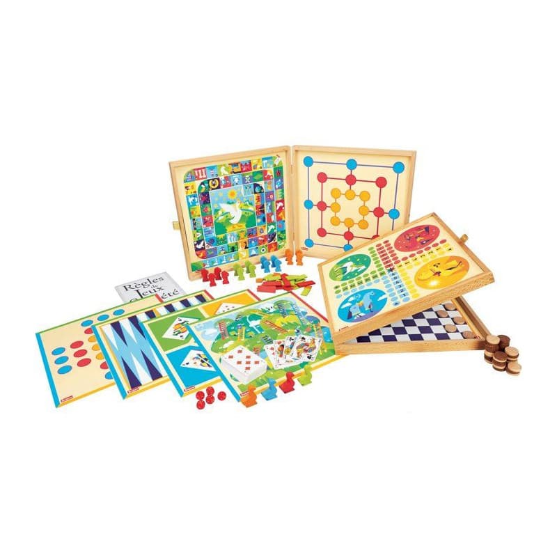 Coffret de Jeux Classiques JEUJURA - 150 Règles pour Petits et Grands