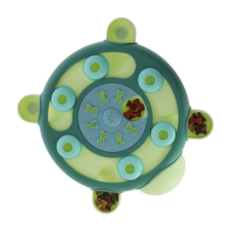 Jeu de réflexion pour chiens et chats - KERBL Turtle - Ø 25 cm - Turquoise