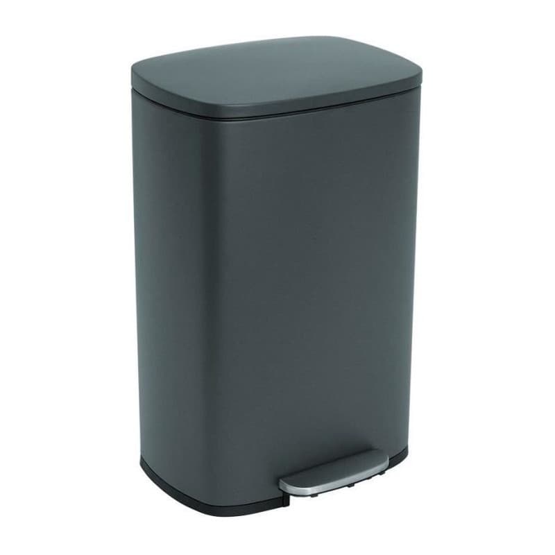 Poubelle de Cuisine à Pédale ADMIRAL 50L en Acier Inoxydable Gris Mat